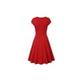 thumbnail image 3 of Haute Edition Women's V-Neck Skater Dress, 3 of 4