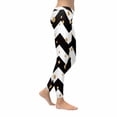 thumbnail image 3 of SUNENAT Chevron Zig Zag with Polka Dots Stretchy Capri Leggings Skinny Yoga Pants XS, 3 of 4