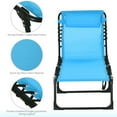 thumbnail image 5 of Outsunny Chaise Lounge Pool Chair, Folding, Reclining, Blue, 5 of 10