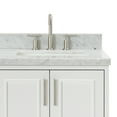 thumbnail image 5 of Ariel Stafford 61 Inch Double Rectangle Sink Vanity With Carrara White Marble Countertop W/1.5" Edge In White, 5 of 11