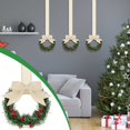 thumbnail image 7 of Mouliraty 6Pcs Mini Christmas Cabinets Wreaths, 3.9 Inch Christmas Cabinet Wreath Ribbon Window Christmas Wreath with Berry Bow, Greenery for Farmhouse Holiday Decoration, Beige, 7 of 7