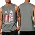 thumbnail image 2 of Youpwaven America 250th Anniversary Men's Tank Top, USA 250 Year 1776-2026 Patriotic Muscle Tee, We The People Distressed Flag Commemorative Sleeveless Shirt, 2 of 4