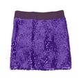 thumbnail image 5 of Women Sequin Mini Skirt Elastic Waist Sparkly Bodycon Party Clubwear Short Skirt,Purple,One Size, 5 of 5