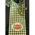 thumbnail image 3 of Serafina Home Fall Table Runner: Green and Beige Farmhouse Country Check with Blessed Harvest Welcome, Printed on Cotton Fibers with Faux Burlap Weave., 3 of 5