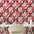 thumbnail image 2 of Ambesonne Botanical Peel & Stick Wallpaper for Home, Spruce Branches Pattern, 13"x36", Dark Pink Charcoal Grey, 2 of 5