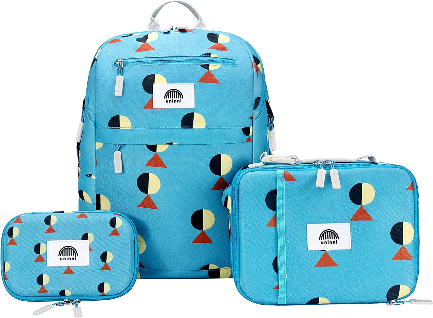 uninni Kids Backpack Set with Insulated Lunch Bag and Cute Pencil Case