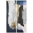 thumbnail image 4 of "Silver Elegance I & II", Abstract Artwork Rendered on Silver Shagreen Wrapped Canvas Wall Art Set, sized 72"x22", 4 of 12
