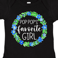 thumbnail image 4 of Inktastic Pop Pop's Favorite Girl Blue Flowers Wreath Girls Baby Bodysuit, 4 of 5
