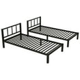 thumbnail image 4 of Newboti Furniture Twin over Twin & Twin Bunk Beds for 3, Twin XL over Twin & Twin Bunk Bed Metal Triple Bunk Bed, Black 99533, 4 of 17