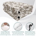 thumbnail image 4 of Twin Quilt Set 68''x86'', Farmhouse Brown Lightweight Summer Bedspread Coverlet Set with 2 Pillow Shams, Vintage Flower Leaf Botanical Plant Breathable All Season Quilt Bedding for Dorm/Bedroom, 4 of 9