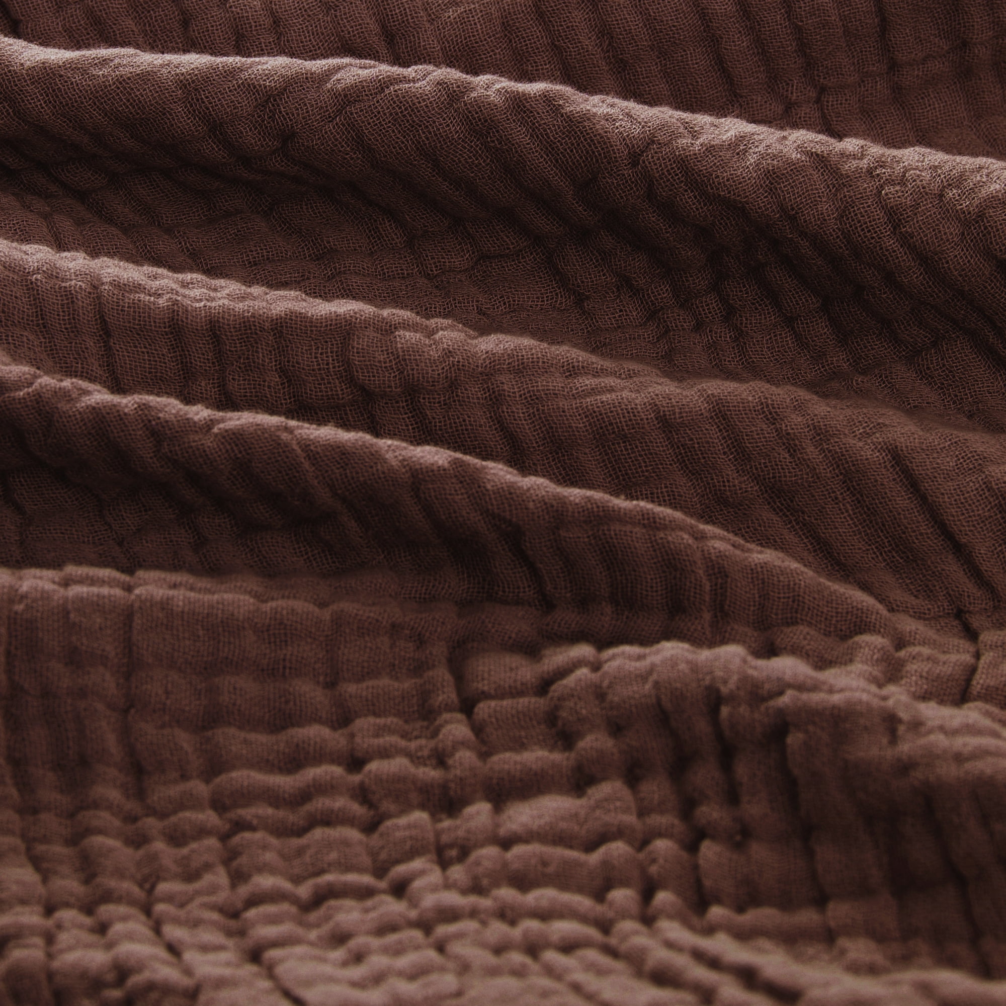 Carriediosa 100% Cotton Muslin Throw Blanket Gauze Blankets for Adults Soft Throws for Bed and Couch, 70" x 80" Dark Brown