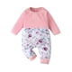thumbnail image 1 of Body De Bebé Canastilla Onesies Para Niño Recién Nacido Niño Niña Estampado Floral Ropa De Colores Surtidos Mameluco Mono Rosa Odeerbi  LM103-3012, 1 of 9