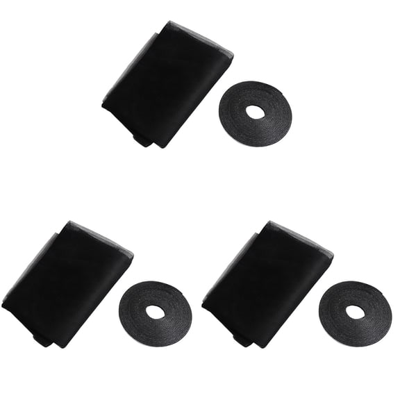 3PCS Self-Adhesive Window Screen Mesh Roll - DIY UV Blocking Insect Net for Home, Apartments, No Tools Needed