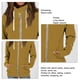 thumbnail image 3 of Sudadera con cremallera y cordón para mujer, chaqueta de manga larga con cuello levantado, prendas de vestir con bolsillo para el trabajo, jengibre XXL, 3 of 4