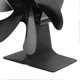thumbnail image 2 of 6 Blades Heat Powered Stove Fan Self Starting High Temperature Resistant Fireplace Fan LT385 4 Black 165mm Diameter, 2 of 4