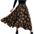 thumbnail image 1 of Falda acampanada delgada con estampado de costuras de longitud media a la moda informal para mujer Wmkox8yi  FGJ1027, 1 of 7