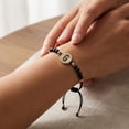 thumbnail image 4 of Alphabet Letter Black Adjustable Bracelet for Women Men, 4 of 4