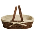 thumbnail image 4 of Wald Imports 6501-LG 17 in. Stained Woodchip Basket with Cloth Liner, Brown, 4 of 6