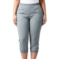 thumbnail image 6 of Besolor Womens Plus Size Capris with Pockets High Elastic Waist Cinch Bottom Pants Casual Athletic Workout Capri Trousers, 6 of 7