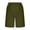 Army Green, variant on CHGBMOK Women Bermuda Shorts High Waisted Linen Casual Pleated Wide Leg Summer Shorts Elastic Waist Shorts with Pockets