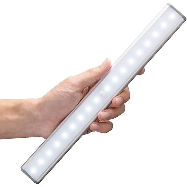 20 Luces Led, Inalámbrica, Recargable Usb, Magnética, Sensor de Movimiento, 2 Modos de Iluminación, Portátil. Luz de armario, Lámpara de mano de emergencia, Luz nocturna para niños,