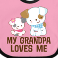thumbnail image 4 of Inktastic My Grandpa Loves Me Girls Girls Baby Bib, 4 of 4