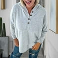 thumbnail image 2 of ZyeKqe Oversized Hoodies for Women Long Sleeve Shirts Button up Hooded Sweatshirts Loose Fitting Pullover Top, 2 of 5