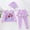 Purple, variant on YANGXINX Girl's Swimsuit 3 Piece Cute Print Long Sleeved Rash Guard Bathing Suits with Skirt Pant Cap Vacation Swimwear swimsuit coverup for girl