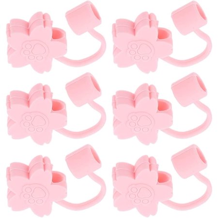 

Straw Caps Covers Silicone Straw End Plugs Cartoon Cute Doll Straw Dust Cap Straw Tips Covers 6Pcs (Cats Claw Cherry Blossom Shape Straw Not Included)