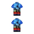 thumbnail image 3 of Qarigey Camisa de manga corta para la playa, informal, a la moda, holgada, con botones estampados, para vacaciones, ropa de playa de un solo Type11 NO11, 3 of 6