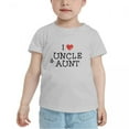 thumbnail image 2 of I Love My Uncle & Aunt Cute Toddler Tshirts for Boys Girls (Gray, 2T), 2 of 5