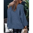 thumbnail image 2 of Suéter PRETTYGARDEN Otoño 2025 Cuello Alto Tejido Grueso Azul Talla M, 2 of 8