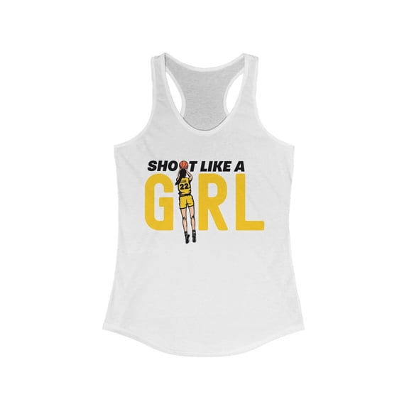 Shoot Like A Girl Clark 22 Basketball lover Women's Ideal Racerback Tank