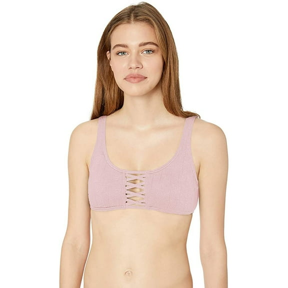Billabong Women's Sweet Sands Tank Bikini Top, Pink Sand, Large