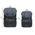 thumbnail image 3 of Mochila de viaje escolar KAUKKO para universidad flexible con portátil para 15", 22L (Nylon/Gris) KAUKKO  EP5-9-Black, 3 of 5