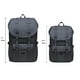 thumbnail image 3 of Mochila de viaje escolar KAUKKO para universidad flexible con portátil para 15", 22L (Nylon/Gris) KAUKKO  EP5-9-Black, 3 of 5