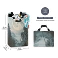 thumbnail image 2 of Yayeee Freestanding Laundry Hamper with Handle Collapsible Large Storage Basket for Clothes, Moon and House, 2 of 7