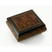 Classic Style Burl-Elm with Rosewood Border Music Box - Under the Sea (The Little Mermaid)