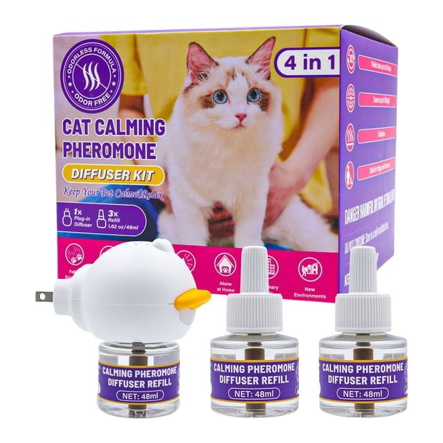 MKHSQHDG Today's Deals Cat Calming Diffuser 90 Day Cat Calming Diffuser 1 Diffuser – Helps Reduce Scratching Peeing Hiding Marking 10Ml