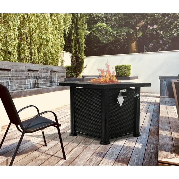 Merakii 30" Square Outdoor Propane Fire Pit Table