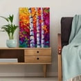 thumbnail image 5 of Textured Birch Trees Forest Canvas Wall Art, Impasto Landscape Decor for Living Room Bedroom Office, 5 of 8