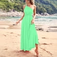 thumbnail image 4 of Lopecy-Sta Maxi Dress for Women Burgundy Backless, Spaghetti Strap Twist Tie Waist Flowy Long Sundress, Summer Beach Vacation Dress with Pockets, Elegant Formal Evening Gown for Wedding Guest, 4 of 9