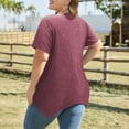 thumbnail image 4 of Wxjgog Women Plus Size Tops Cut Out V Neck 3/4 Sleeve Blouses Dressy Casual Tunic Tops to Wear with Leggings(L-5XL), 4 of 6