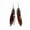 Brown W, variant on Latrodar Bohemian Style Bead Tassel Feather Earrings Fashion Feather Chain Dangle Earring Up to 30% Off