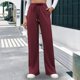 thumbnail image 1 of WILLBEST Pantalones Casuales para Mujer, Cintura Elástica, Pierna Recta, Cómodos, Holgados, Color Sólido, para Uso Diario y Ocio. Mediana, 1 of 3
