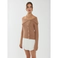 thumbnail image 3 of Off Shoulder Button Detail Sweater, 3 of 6