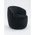 thumbnail image 3 of KOSSMAI Soft Upholstered Velvet Fabric Swivel Small Size Accent Chair For Living Room, Bedroom, Study Room, 3 of 5