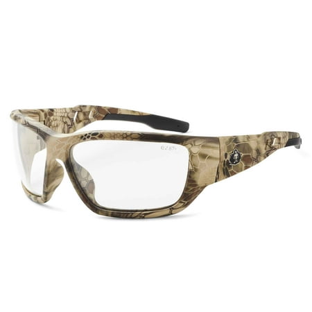 Ergodyne SkullerzÂ® Baldr Safety Glasses // Sunglasses, Kryptek Highlander, Clear Lens