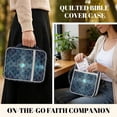 thumbnail image 4 of Xoenoiee Cross Geometry Pattern Bible Cover for Women, Large Quilted Case with Handle, Multifunction Bible Bag Carrying Case Study Supplies Accessories, Christian Gift for Women Men, 4 of 7