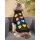 thumbnail image 1 of Valentine's Day Pet Clothes Spring & Autumn Style Classic Cartoon Printed Knitted Sweater With Cute Heart Shaped Design And Turn-Down Collar, 1 of 4